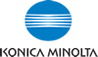 Konica Minolta logo displayed as a featured enterprise client